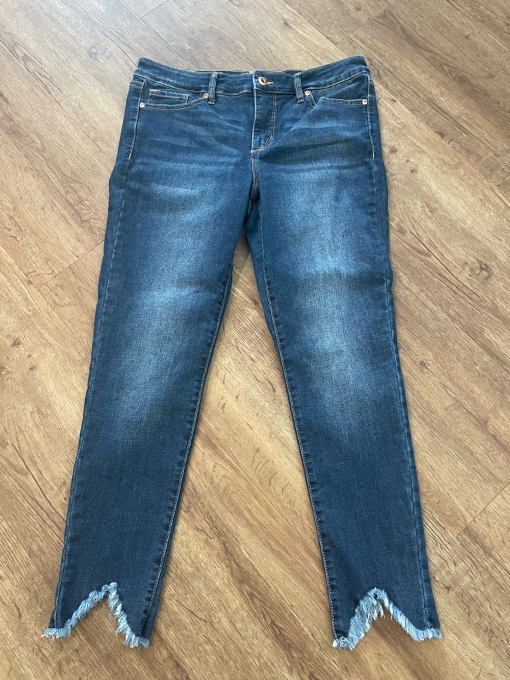 Sofia by Sofia Vergara Dark Indigo Skinny Ankle Jeans